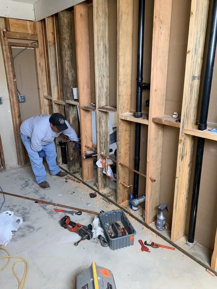Commercial rough-in plumbing for Gas Line Repair in Floydville